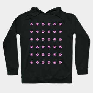 PUPPY Paw Prints Pink Pattern Hoodie